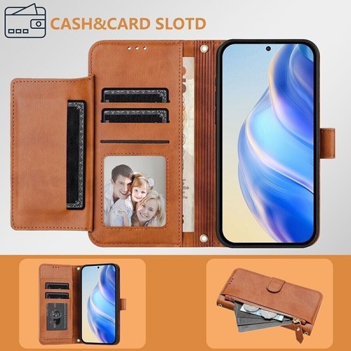 For Boost Summit 5G 2024, Multi-function 7 Card Slots Leather Wallet Case Cover - 第 4/27 張圖片