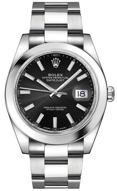 Rolex Datejust Men's Black Watch - 126300 for sale online | eBay
