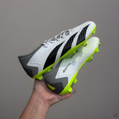 adidas Predator Accuracy.3 Firm Ground Soccer Cleats White/Lucid Lemon