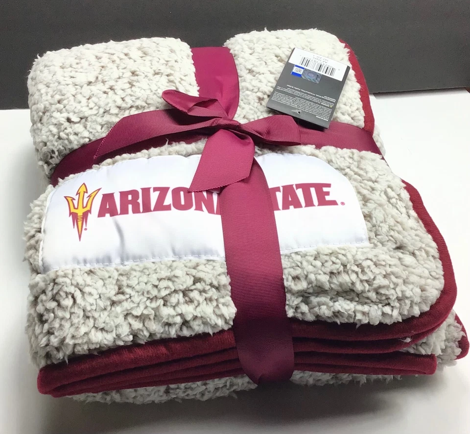 Arizona State Sun Devils NCAA / Frosty Fleece Super Soft Throw Blanket 50"x60”  - Image 3 of 4
