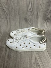Image of Women’s Dune London Estel White Leather Trainers UK Size 4 Brand New 