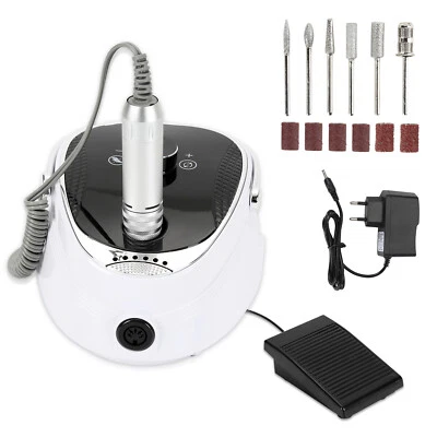 MARKENLOS Elektrische Nagelfräser 35000 U/min Nagelfeile Maniküre Profi Pediküre Set Bits