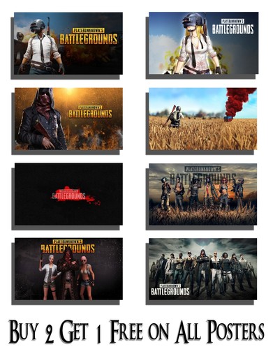 PUBG Gaming Poster Print Wall Art A4 A3 