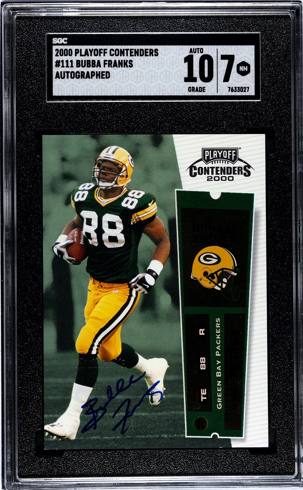 Bubba Franks Playoff Contenders #111 Autographed