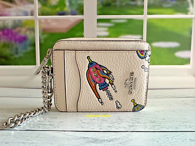 BN Coach Zip Card Case WITH Chain pick color