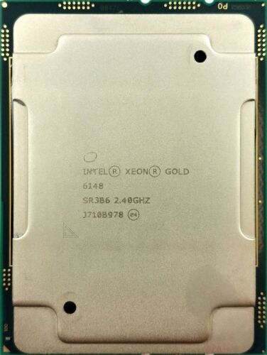 INTEL XEON GOLD 6148 PROCESSOR 20 CORE 2.40GHz - 3.70GHz SR3B6 - Picture 1 of 4
