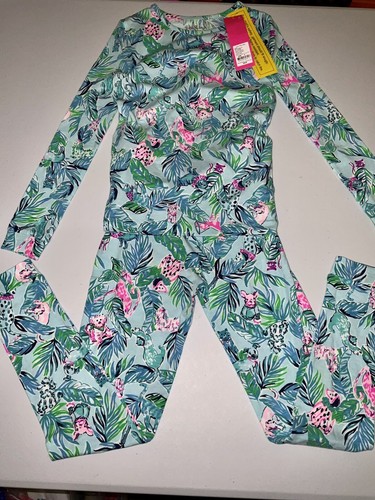 Lilly Pulitzer NWT Girls Sammy PJ Pants & Top Barking Up The Palm Tree Size 2,14 - Picture 12 of 12
