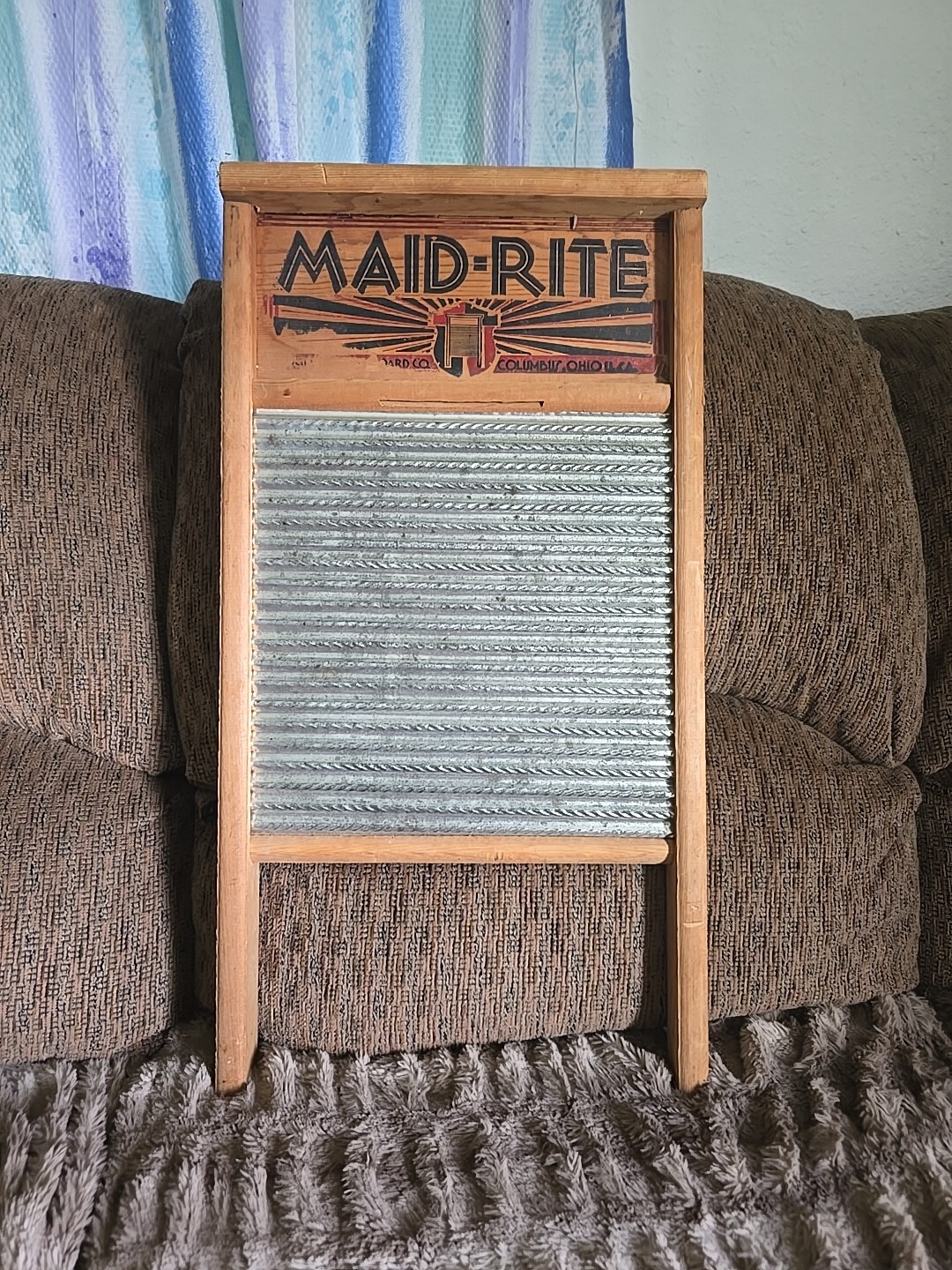 Vintage MaidRite No 2072 Standard Family Size Wash Board Columbus