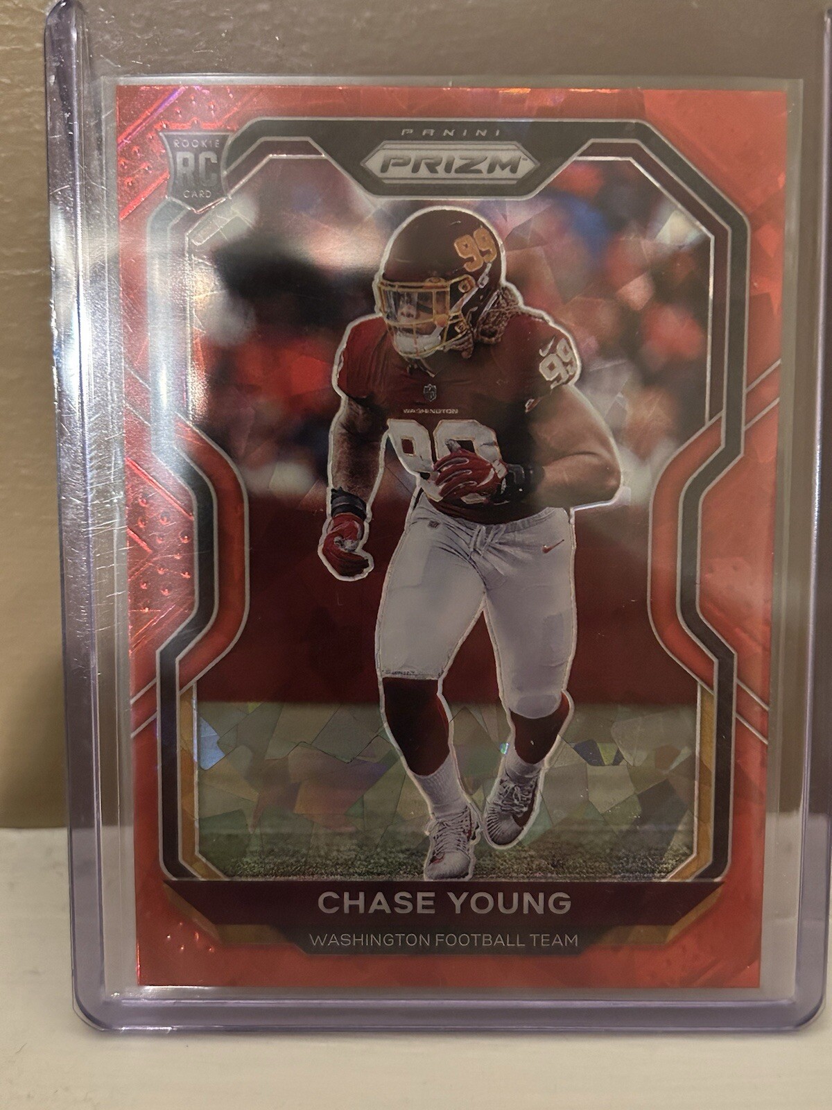 2020 Panini Prizm - Rookie #383 Chase Young (RC) Red Ice Commander Niners Saints