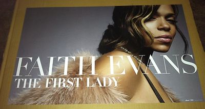 FAITH EVANS 2005 Retail PROMO POSTER for First lady CD USA 24 x15 MINT 