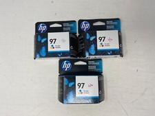 Lot of 3 HP INK Cartridge 97 Tri-Color exp: 2017