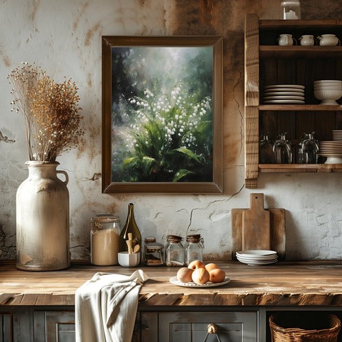 Maiglöckchen Wandbild Ölgemälde Papier Poster Drucke Vintage Cottagecore - Bild 4 von 24