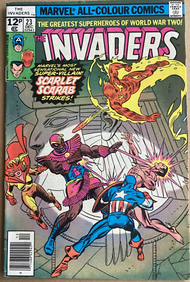 THE INVADERS #23 DECEMBER 1977 1ST SCARLET SCARAB NICE KEY   PENCE VARIANT