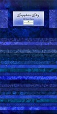Essential Gems Sapphire Sky 40pcs 2-1/2in Strips Jelly Roll Rollup Fabric 84205