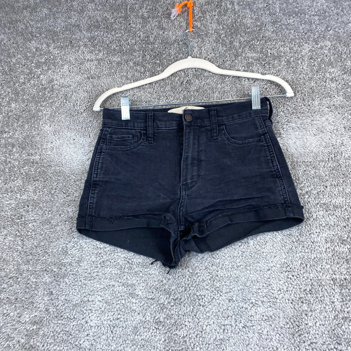 Black high 2025 waisted shorts hollister