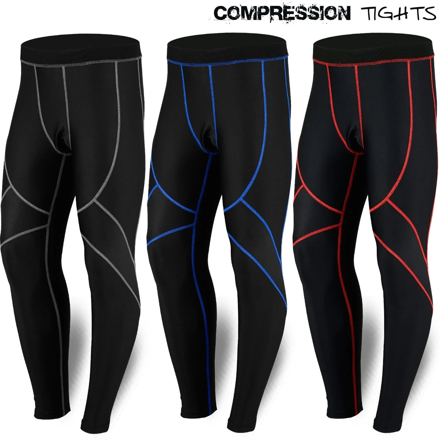 NEW Mens Compression Long Trousers Pants Base Layer Running Tights Black
Opens in a new window or ta