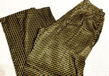 ZARA Size M Woman pants elastic waist 2 side pockets oversized Black Gold Satin