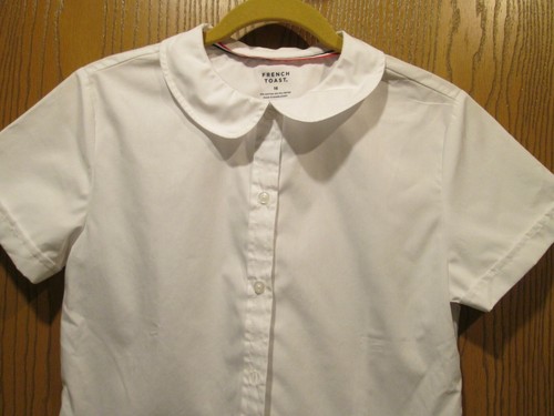 French Toast Girls White Modern Peter Pan School Blouse SZ 16 NEW - Picture 2 of 6