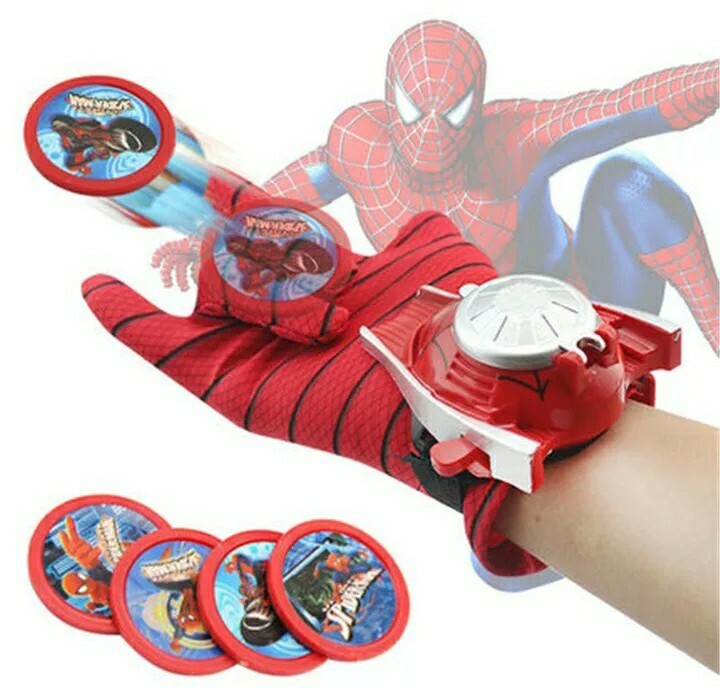 Guantes Spiderman Lanzador de Discos Marvel Avengers Juguete Niño Cosplay