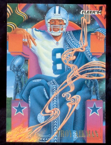 1994 Fleer TROY AIKMAN Dallas Cowboys Pro Visions Insert Card