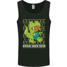 Christmas Official Santa T-Rex Dinosaur Mens Vest Tank Top