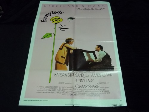 1975 FUNNY LADY MOVIE POSTER - BARBRA STREISAND JAMES CAAN - ORIGINAL 27X41