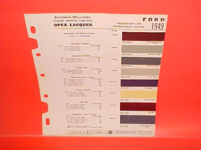 1949 FORD CAR MERCURY CUSTOM DELUXE CONVERTIBLE COUPE SEDAN WAGON PAINT CHIPS SW
