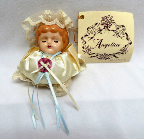 Vintage viktorianischer Stil Porzellan halbe Puppe Weihnachtsschmuck - Bild 1 von 6