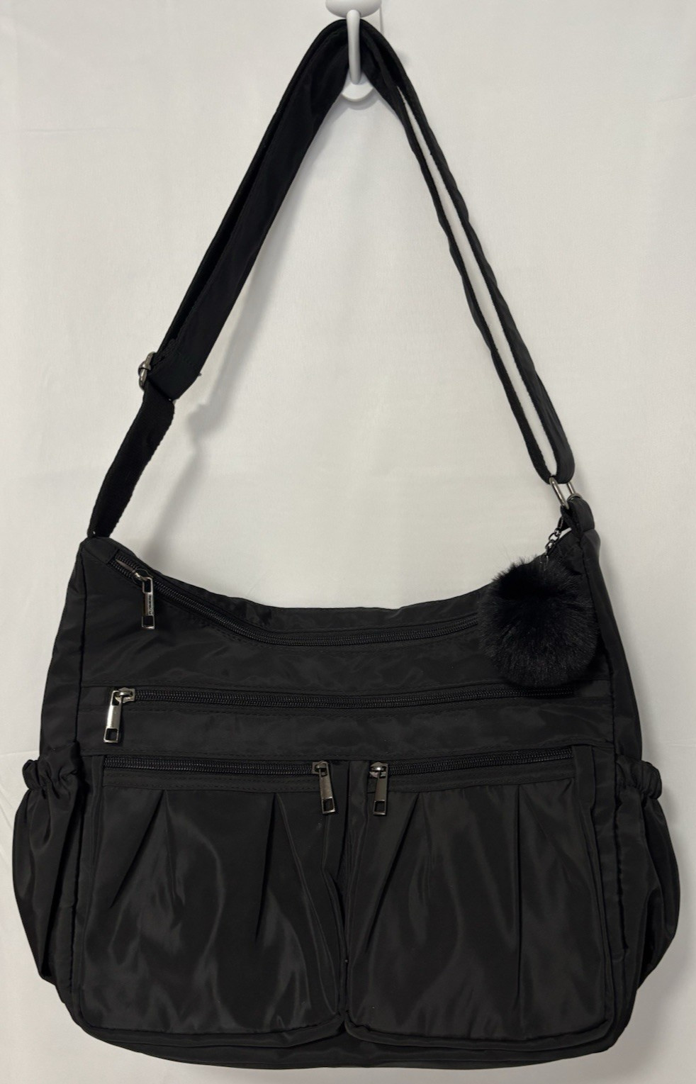 Women's Black Basic Shoulder Bag Purse Essential … - image 2