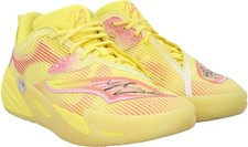 Josh Giddey Chicago Bulls Signed PW Yellow & Pink Puma Shoes from 2025-26 Season