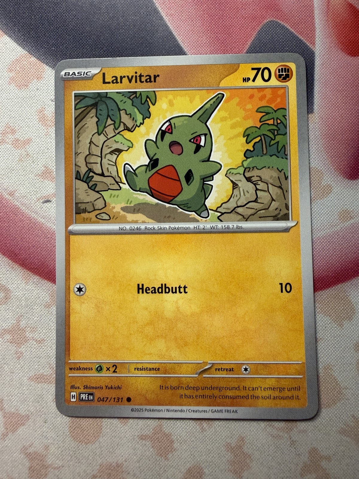 Larvitar Common SV: Prismatic Evolutions 047/131 NM English Pokemon Card