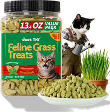 Cat Treats for Indoor Cats Hairball Control Natural Salmon Healthy Cat Grass Tre
