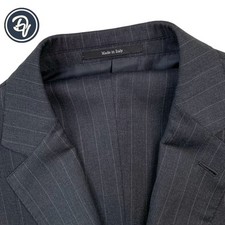 Mens 42 L Ermenegildo Zegna " Mila Fit " Charcoal Grey Pinstripe Wool Suit