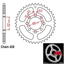 JT Sprockets Steel Rear Sprocket - 37T - JTR802.37