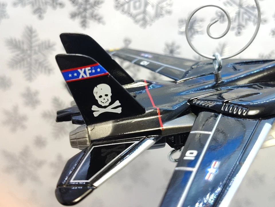 Grande 6" Marina de los Estados Unidos F-14 Tomcat Vandy One Fighter Jet adorno de Navidad fundido a presión Foto 3 de 4