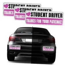 3PCS Magnetic Student Driver Sticker, Student Driver Sticker Magnet for Car,