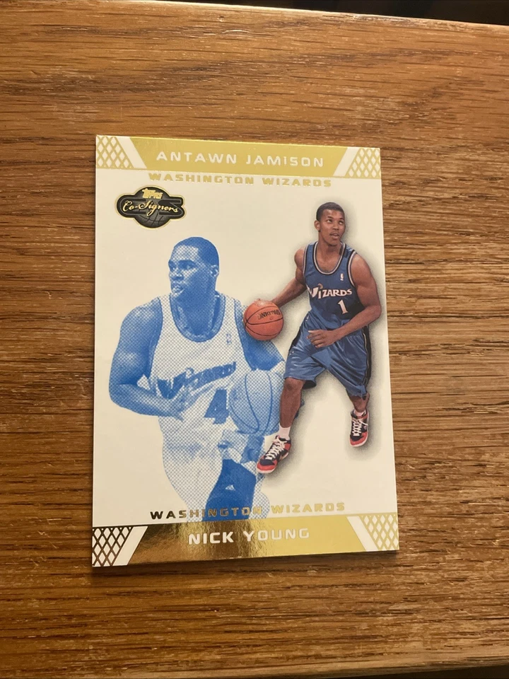 2007-08 Topps Co-Signers Gold Blue /89 Nick Young Antawn Jamison #51 Rookie RC - Image 2 of 4