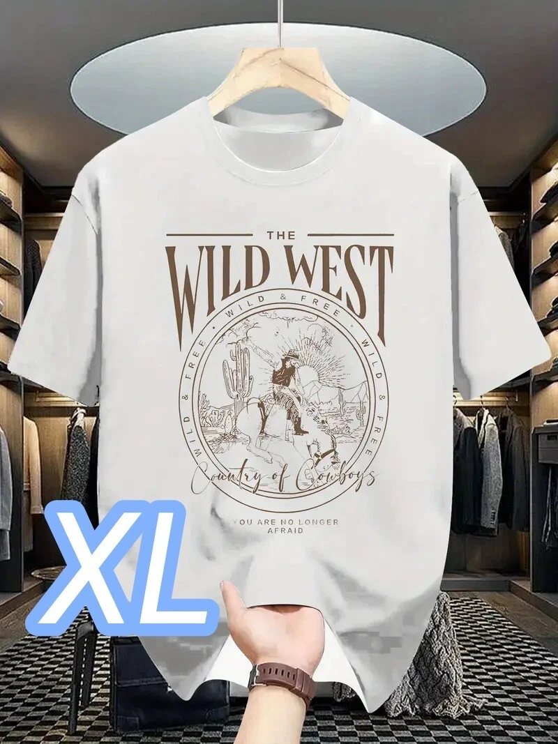 Quick Dry Dry T White XL Size Wild West Breathable Plus Size