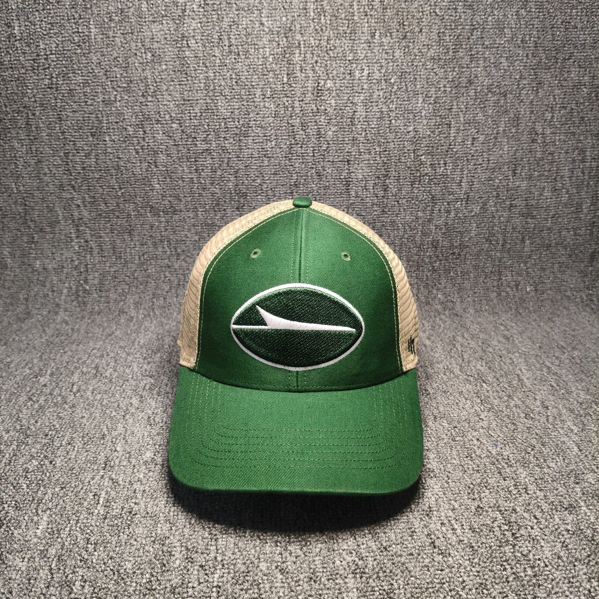 47 Brand Trucker Hat Cap Green Beige Mesh Snapback Adjustable Unisex