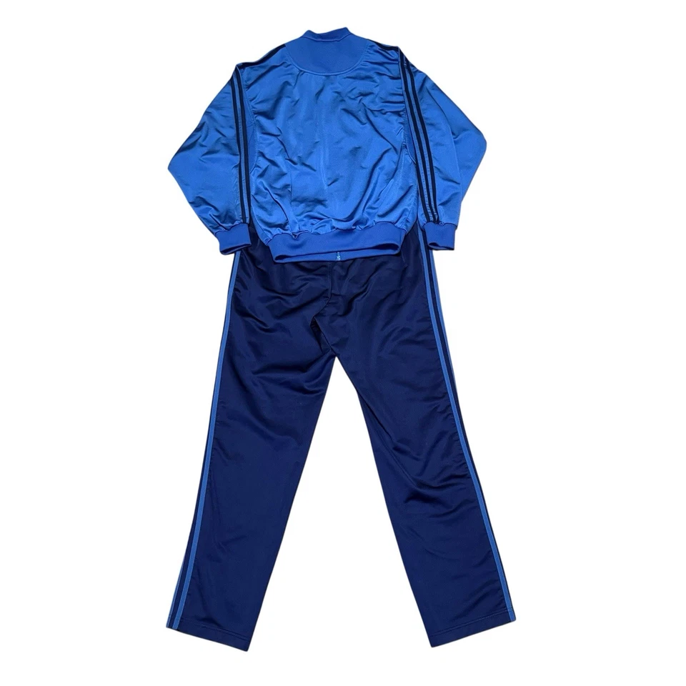 Chándal Adidas vintage años 90 para hombre pequeño ropa deportiva azul tres rayas cremallera completa Foto 2 de 4