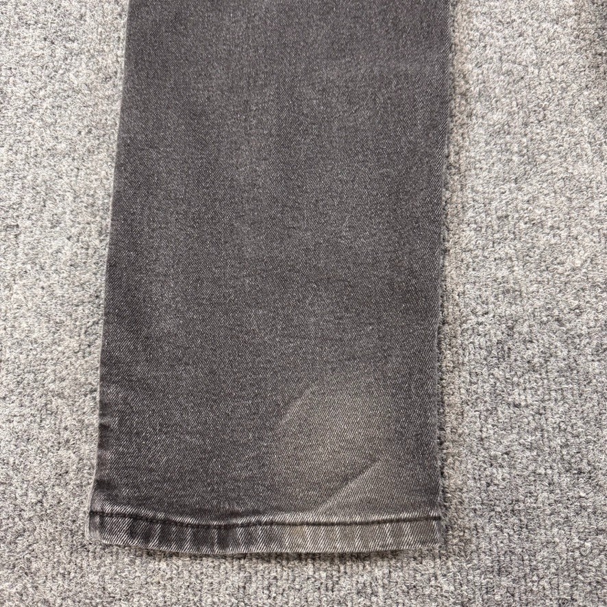 Levi's Jeans 502 Mens 34x32 Slim Tapered Fit Flex Black Denim Distressed Work thumbnail 8