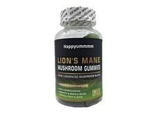 Happyummmm Lion's Mane, 90 Mushroom Gummies 4350mg, Tropical Fruit, Exp. 3/27