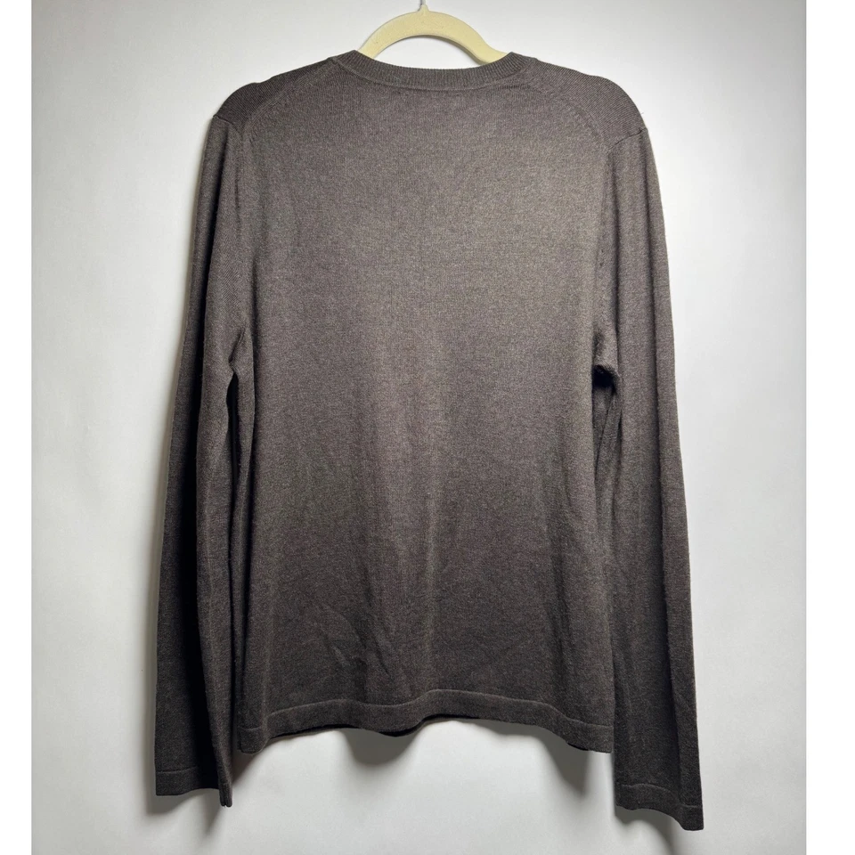 Suéter Banana Republic Seda Cachemira Cuello en V Para Hombre Mediano Marrón Prendas de Punto Foto 2 de 4