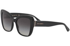 Dolce & Gabbana Women's D&G DG4348 DG/4348 501/8G Black Square Sunglasses 54mm