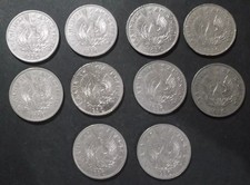 10 Greek coins Greece 5 drachmai 1930 F LONDON PHOENIX laurel branches KM#71.1