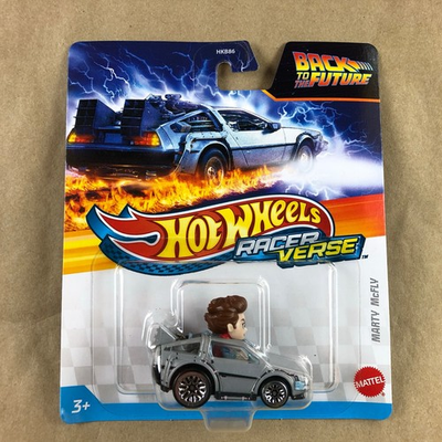 #ad Hot Wheels Racer Verse Back To The Future Marty McFly Delorean Car 1:64 Scale $14.99