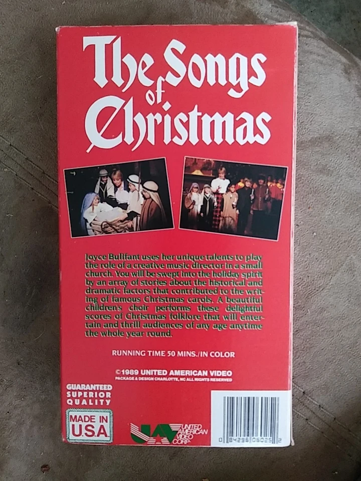 🎄 The Songs Of Christmas VHS Tape 1989 Joyce Bulifant LIKE NEW 📼🎁✨ - Image 2 of 2