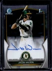 2023 Bowman Draft Jacob Wilson Chrome Auto 1st Prospect #CDA-JWI Athletics