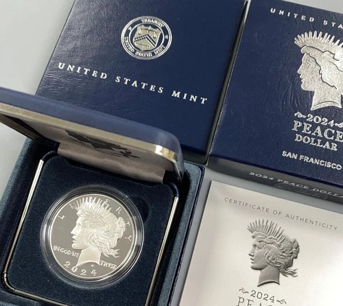 2024 S US Mint .999 Silver Peace $1 Proof .859ozt w/ogp San Francisco L23869