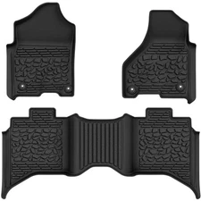 3D Floor Mats Floor Liners for 2013-18 Dodge Ram 1500 Crew Cab All Weather